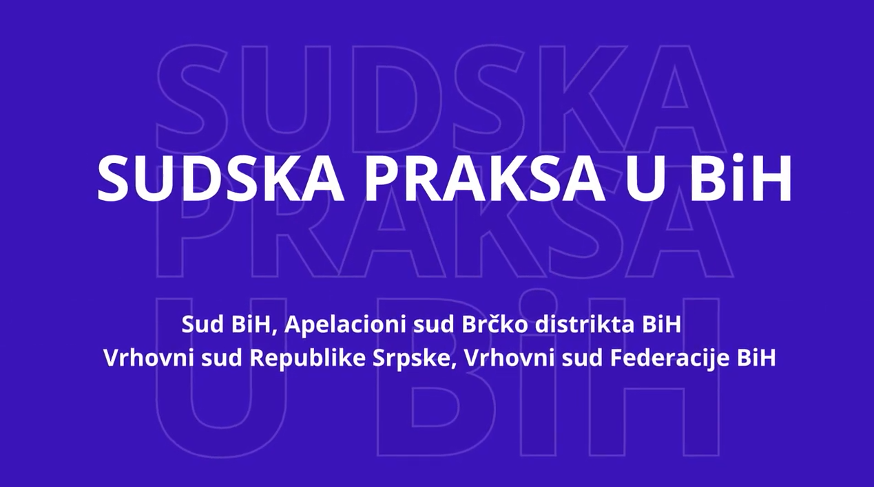 Sudska praksa u BiH - VSTV